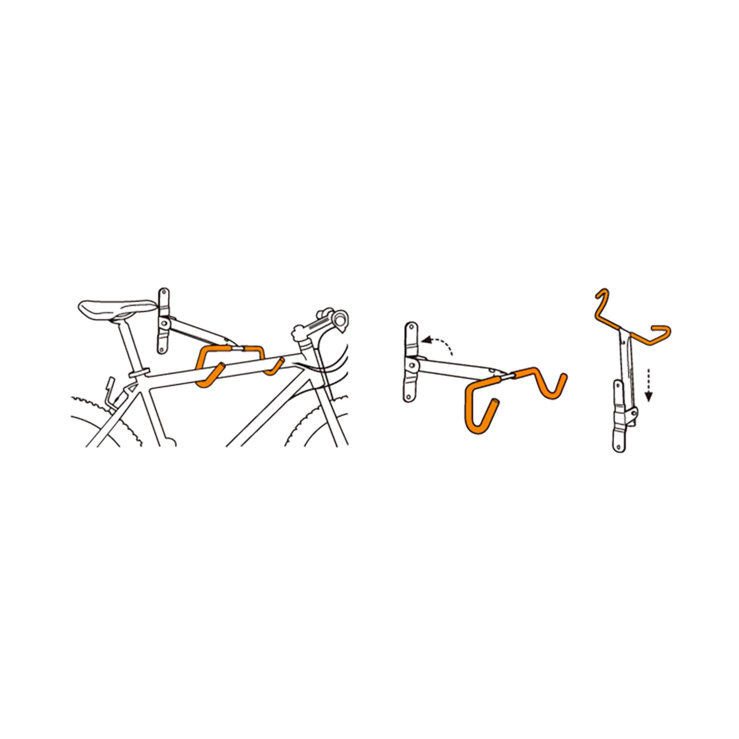 Bull Wall Mount Bike Rack Foldable - Bild 2