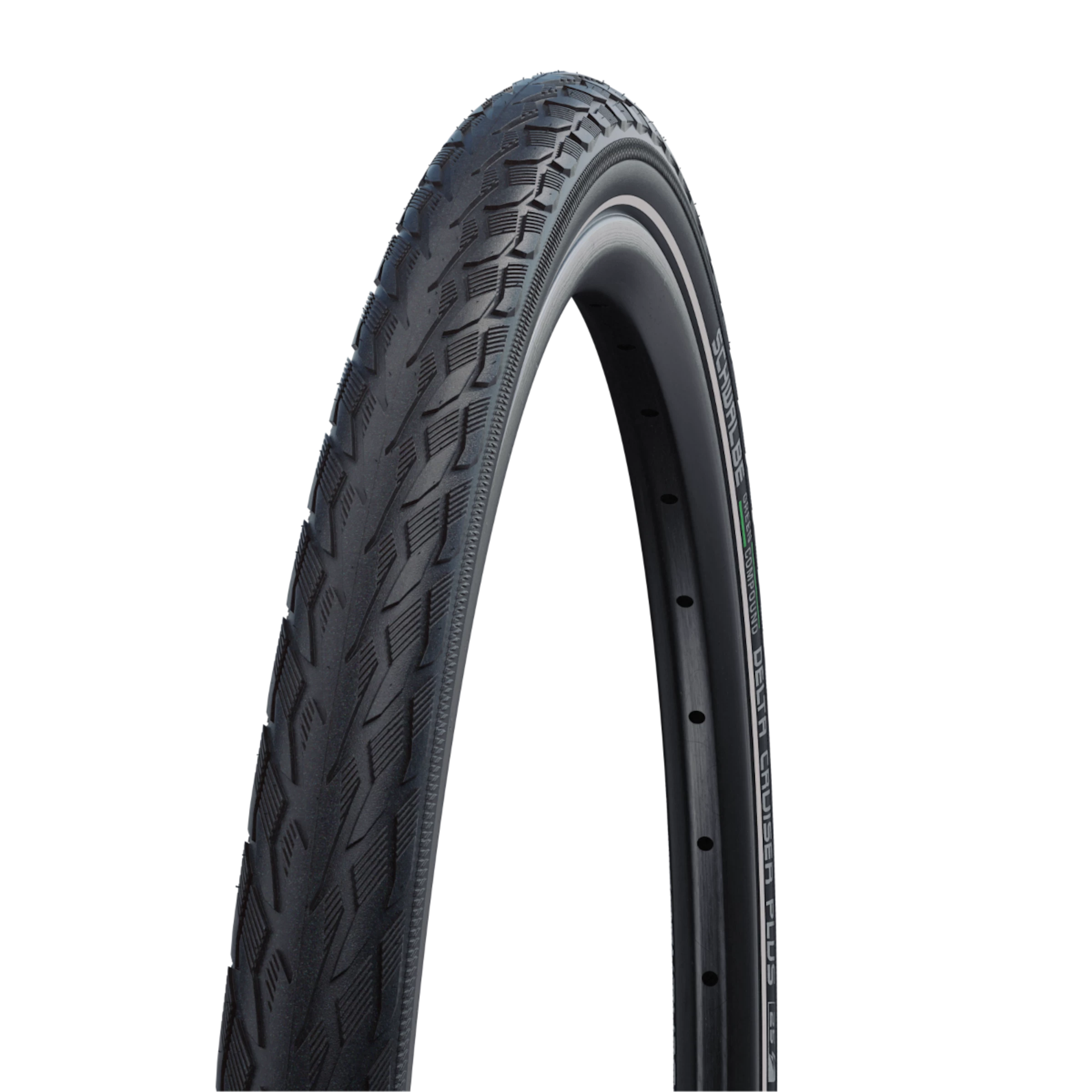 DELTA CRUISER PLUS Active Line Green Compound Clincher Tyre, HS431